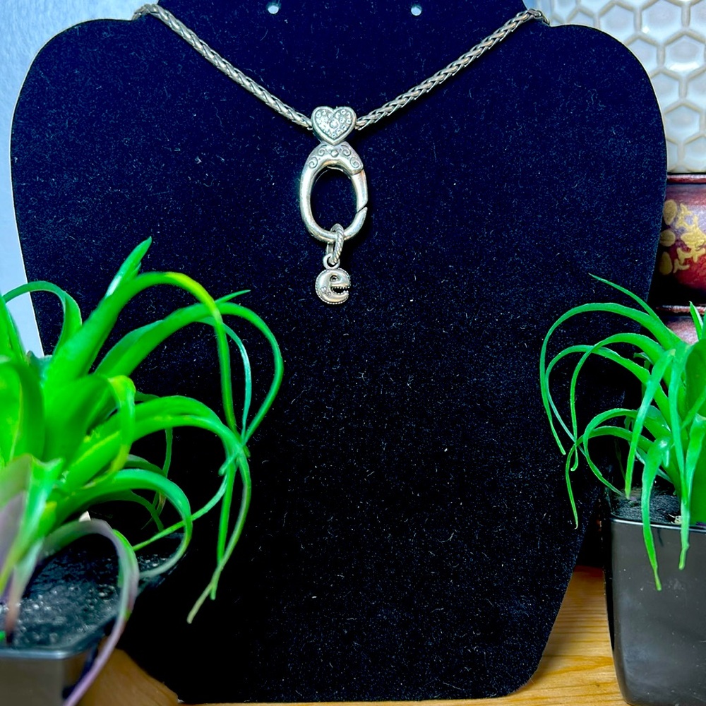 Brighton Silver Charm Letter E